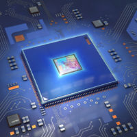 Illustration,Of,A,Computer,Processor,In,Bright,Blue,On,Circuit